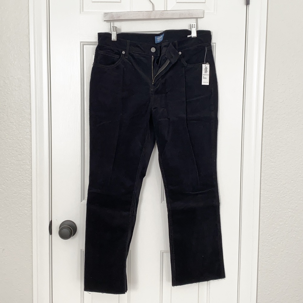 NWT Old Navy Flare Mid Rise Black Corduroy Jeans